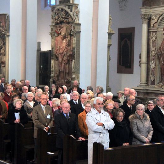 Pontifikalgottesdienst zum 25. Weihejubiläum von Weihbischof em. Helmut Bauer am 14. Oktober 2013 im Kiliansdom in Würzburg.